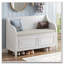 Banc de rangement en bois massif rustique avec charnière de sécurité et coussin amovible-1828641380