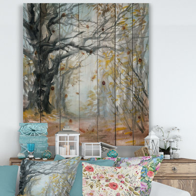 " Autumn Misty Forest " Painting Print