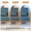 Jyrin Mid Century Upholstered Blue Corduroy Solid Wood Accent Chair with an Extra Pillow-1662300182-1662300181