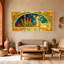 Fantaisie et science-fiction Art Nouveau, ensemble de 3 reproductions d'art sur toile-176645012