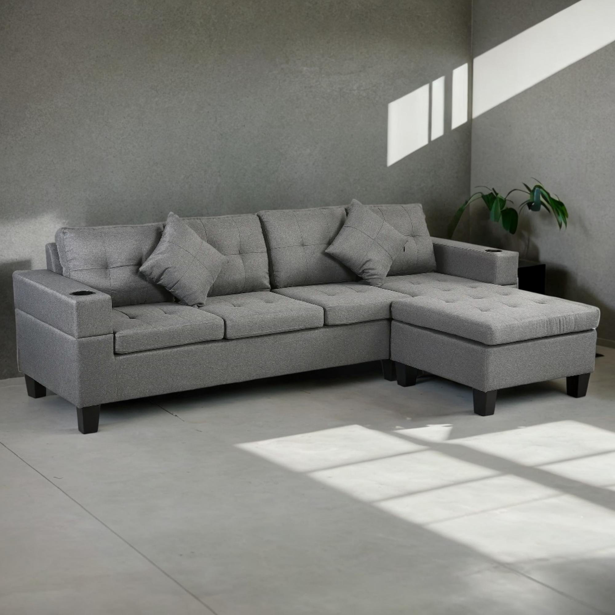 Right hand best sale chaise lounge sofa