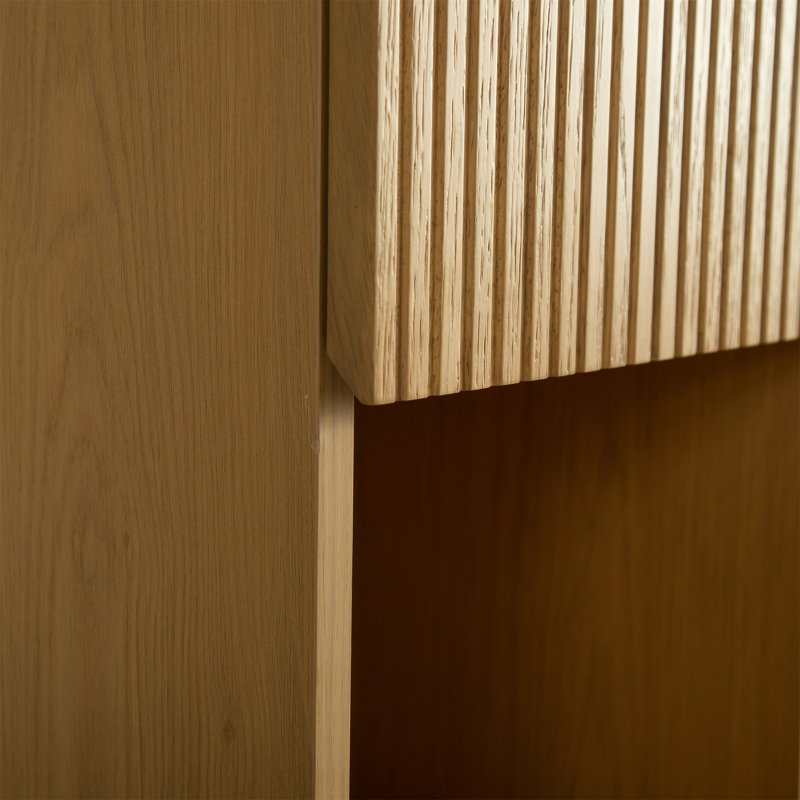 MITCH 35" Tall Bathroom Wall Mounted Cabinet, Golden Oak