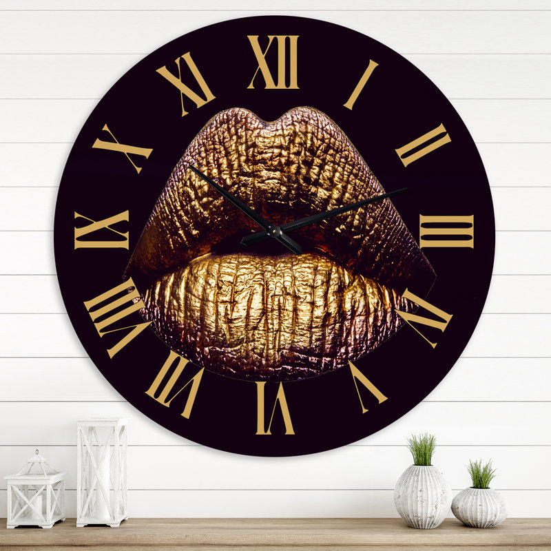 Horloge murale moderne, Grand, Gold
