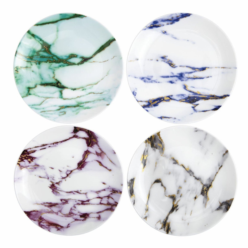Marble Bone China Appetizer Plate