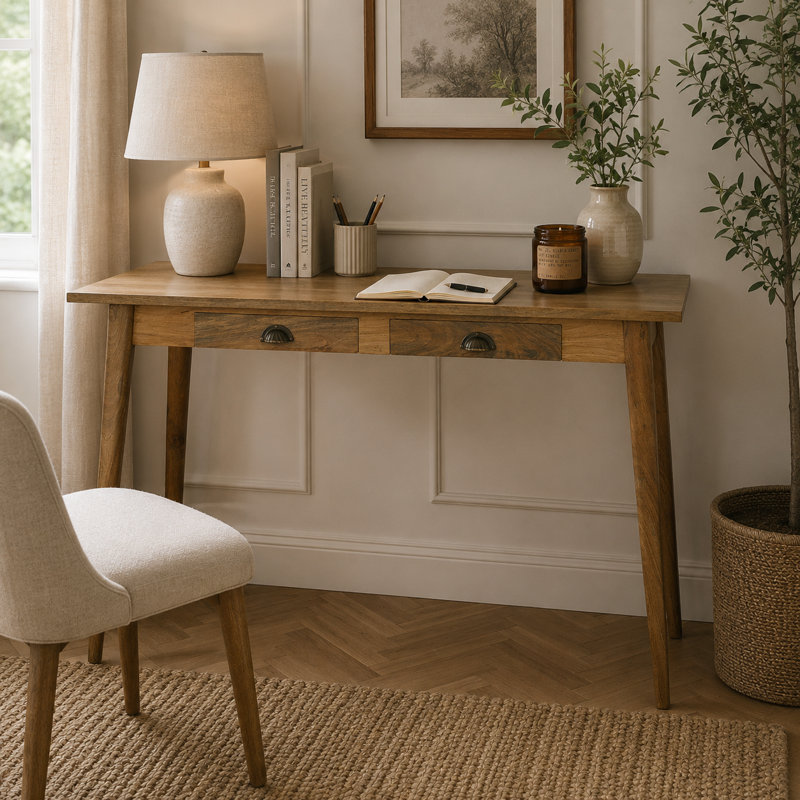 Akins Solid Wood Writing Desk