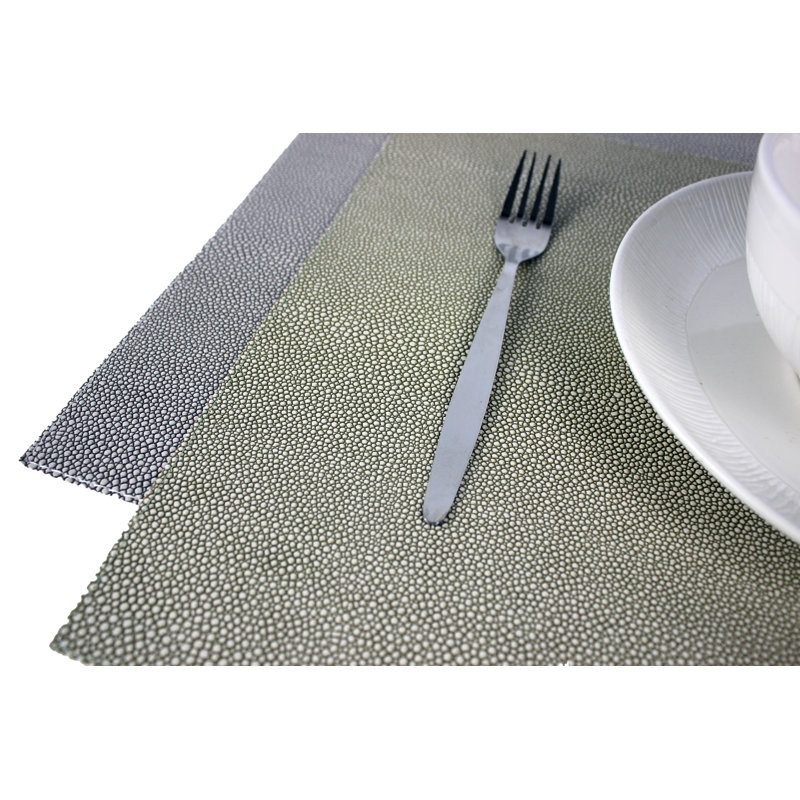 Croslin Animal Print Rectangle Placemat, Grey/Green