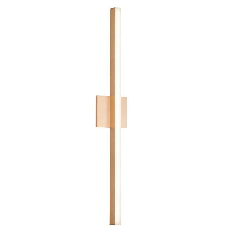Vega 1 - Light LED Wallchiere, 37" H x 4.75" W x 1.75" D, Gold