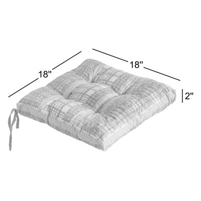 Quilted Reversible Indoor Chair Pad Cushion