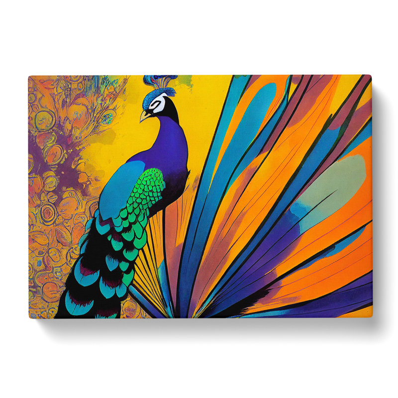 Exclusive Peacock Abstract - Wrapped Canvas Print, 40cm H x 60cm W x 3cm D