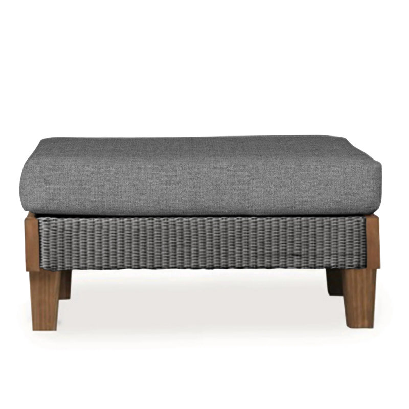 Catalina Outdoor Ottoman, Decorline Natural, Ivory