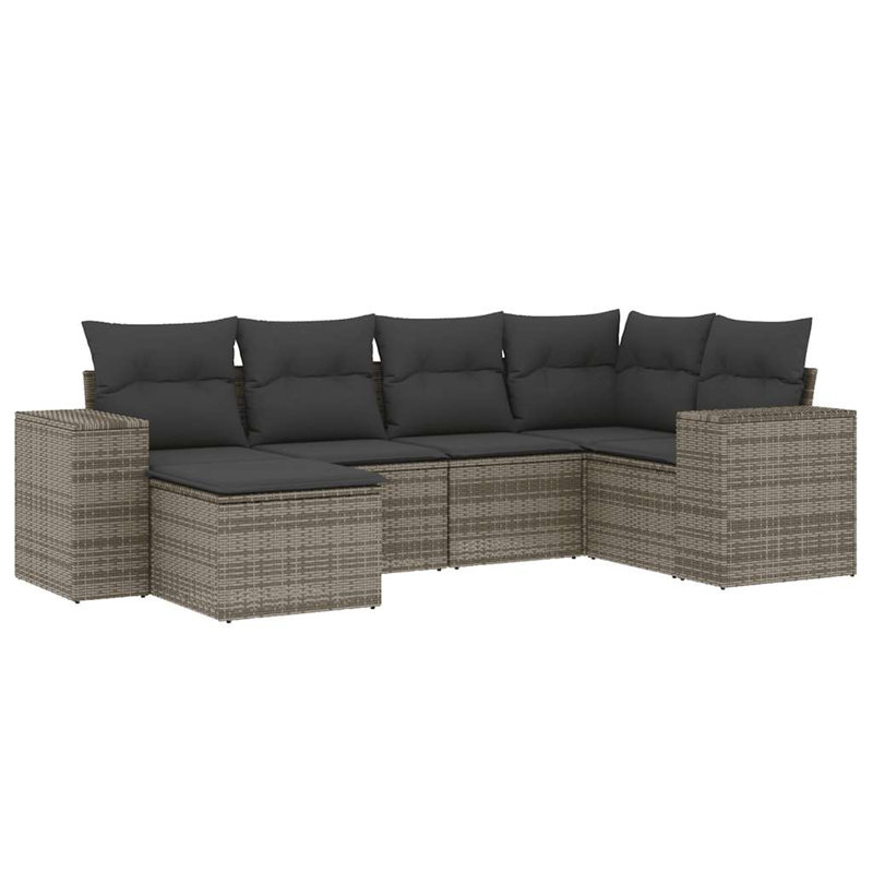 Grand canapé modulaire en rotin PE Vidaxl