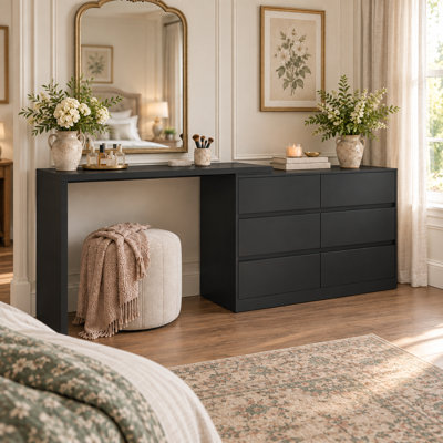 Ameyaa 6 Drawer 51.2" W Double Dresser