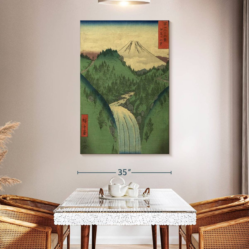 Aime Japanese Woodblock Landscape, 51" H x 34" W