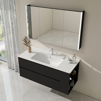 Modern simple black vanitie bathroom cabinet