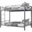 Lit simple superposé simple - structure en acier, gris, utilisation scolaire-49530333