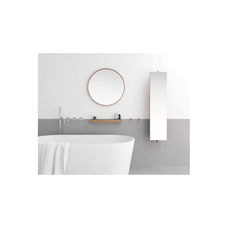 Cosmos Solid Wood Wall Bathroom Shelves, Natural Oak