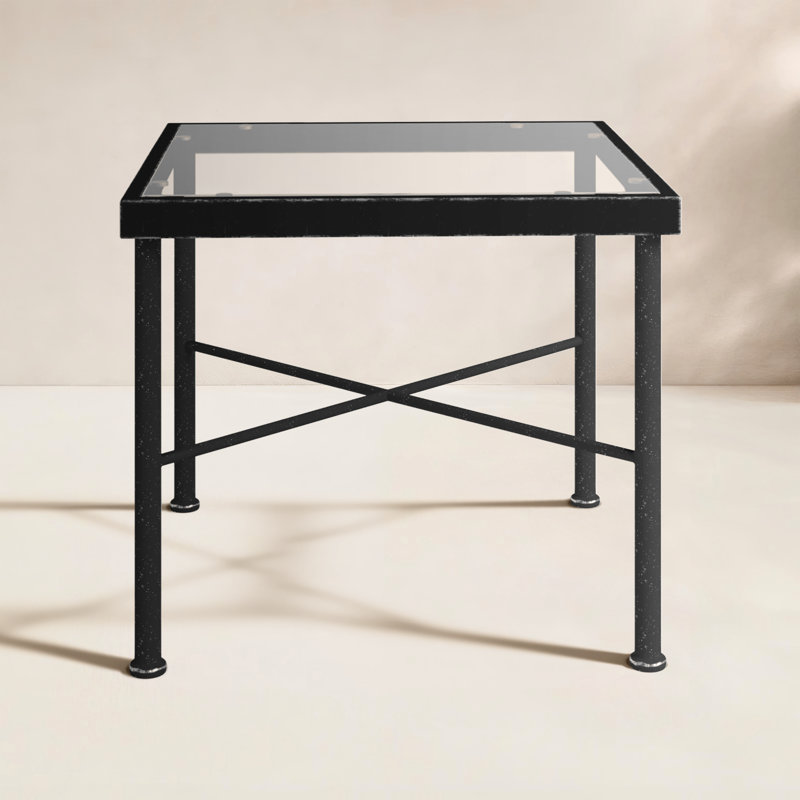 Lucier Square Metal Outdoor Side Table , 21.06'' in. W 21.06'' in. D