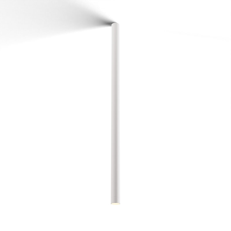 Combi Pendant 24" Single Unit with Matte Black Canopy, Matte White, 24"