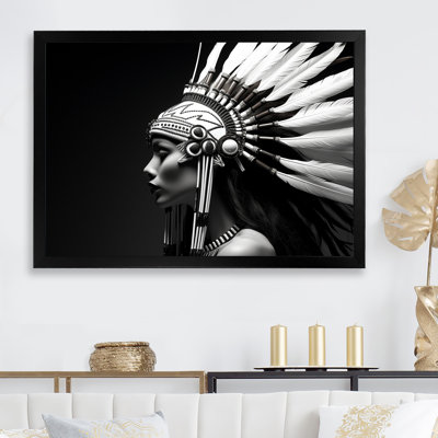 Femme esprit noir et blanc sur toile