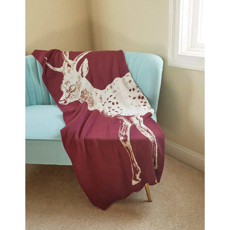 DEER THROW BORDEUX, Red