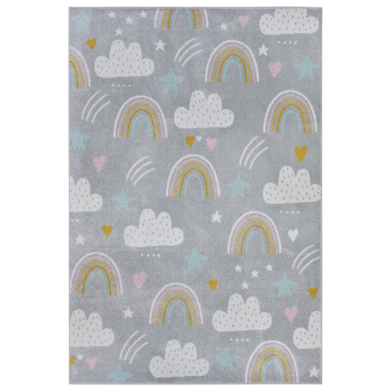 Adventures Grey Rug, Rectangular 120 x 170cm