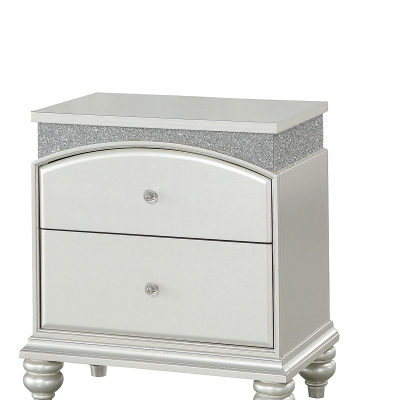 Platinum 2-drawer Nightstand