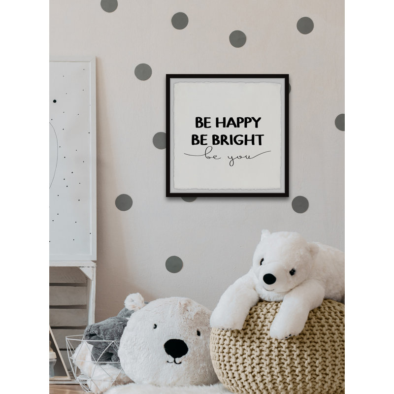 «Boyland Be Happy Be Bright», reproduction encadrée, H 32 po x l 32 po x P 1,5 po