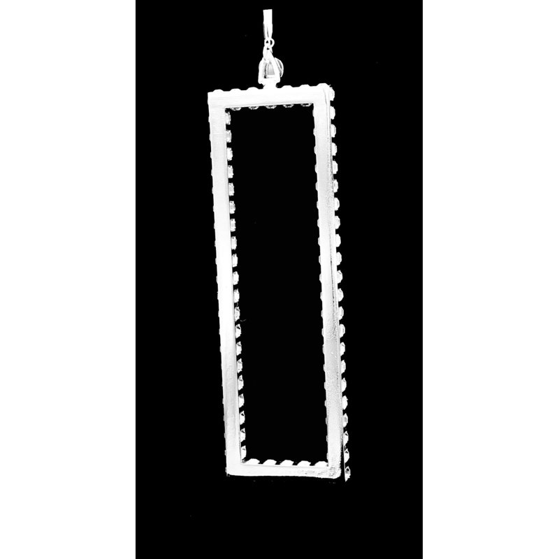 Magnificus 6.5'' Handmade Geometric Metal Holiday Shaped Ornament, Rhodium