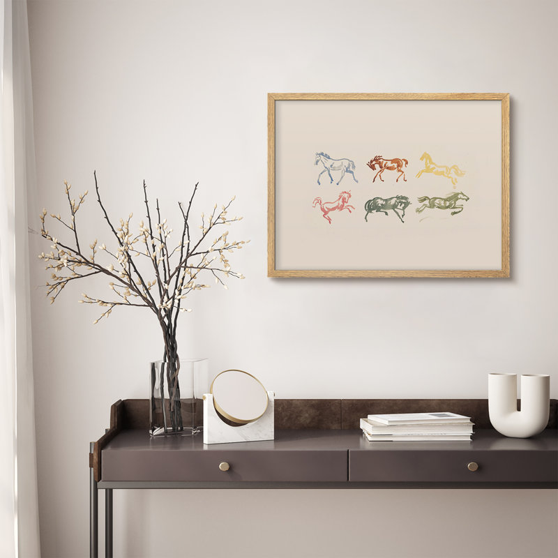 Reproduction d'art mural encadré aquarelle coloré, Naturel, H 16 po x l 12 po