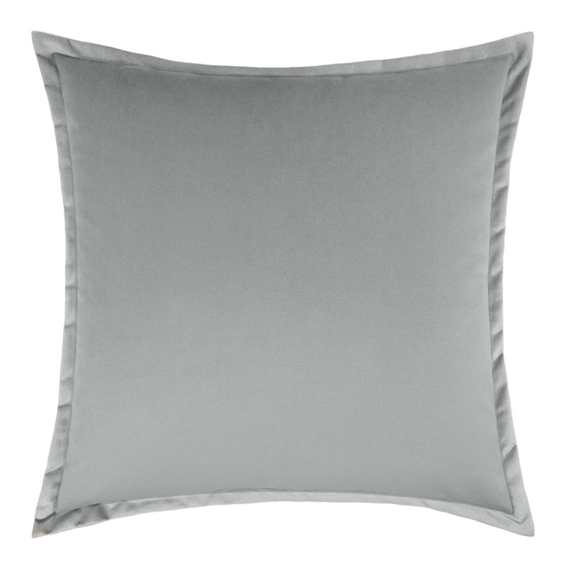 Belvedere Flange Reversible Throw Pillow, Glacier, Square 20"