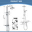 Système de douche mural complet à 3 fonctions avec barre coulissante et bec de baignoire 47 po H 47 po-98981402