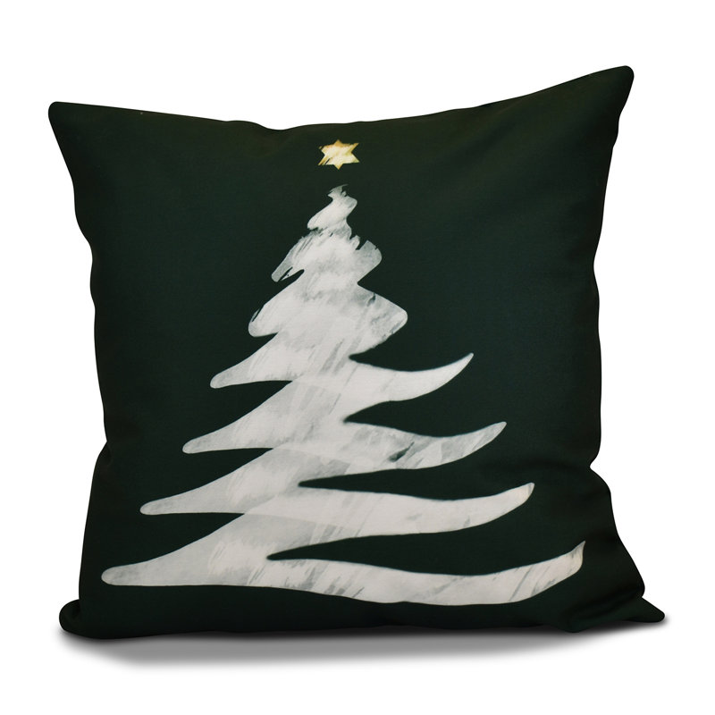 Oreiller carré, 16 po x 16 po, Vert foncé