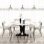 Ensemble de salle à manger rectangulaire moderne avec chaise Teddy-1273086826-1273086833-1273086834