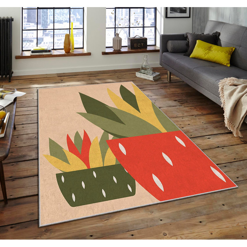 Tapis luxueux en velours 4,6 x 7,2 pieds | 100% polyester, 740 g / m² | Revers en feutre antidérapant, lavable à la machine | Imprimé numérique, facile à nettoyer, parfait pour le salon et la chambre à coucher