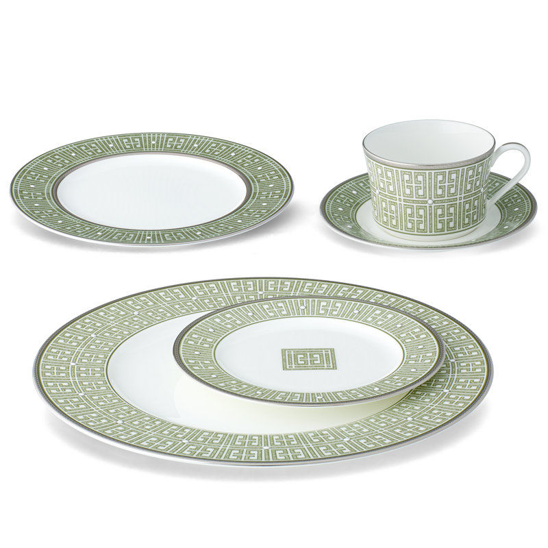 Noritake Infinity 5-Piece Place Setting, Service For 1, Green Platinum
