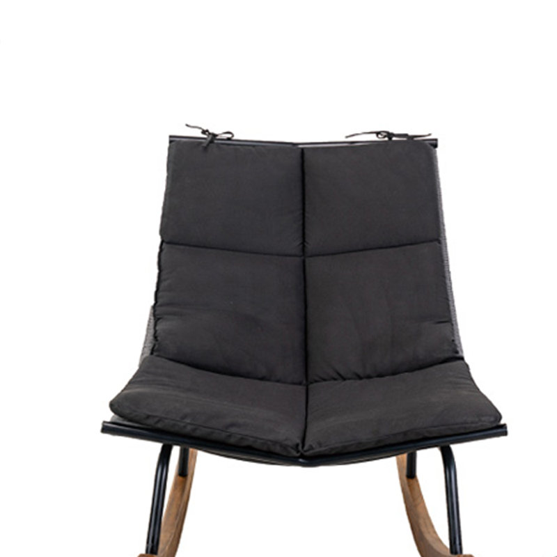 Chaise berçante d'extérieur de qualité supérieure, Noir