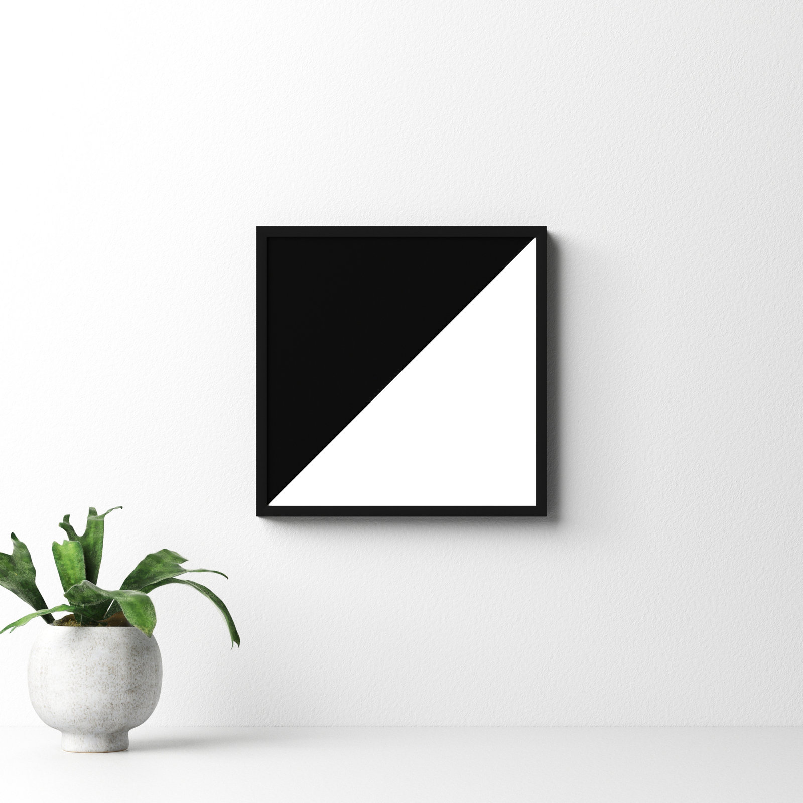 Half Framed Graphic Art Print, Black Framed, 16" H x 16" W