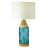 26"H Ajami Palm Leaf Glass Design and Mango Wood Table Lamp-1533248094