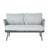 Loveseat And Table Set With Hand-Woven Rope-1622973567-1622973564
