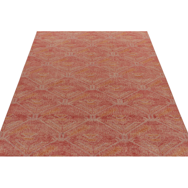 Distressed Homage Handmade Kilim Wool Geometric Area Rug, Rectangle 6' x 9'