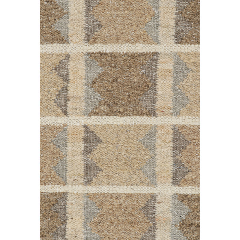 Scandinavian Wool Geometric Area Rug, Rectangle 6' x 9'