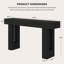 63" Long Console Table for Entryway, Wooden Rectangular Sofa Table Behind The Couch, Farmhouse Entryway Table for Entrance, Hallway, Living Room, Black
