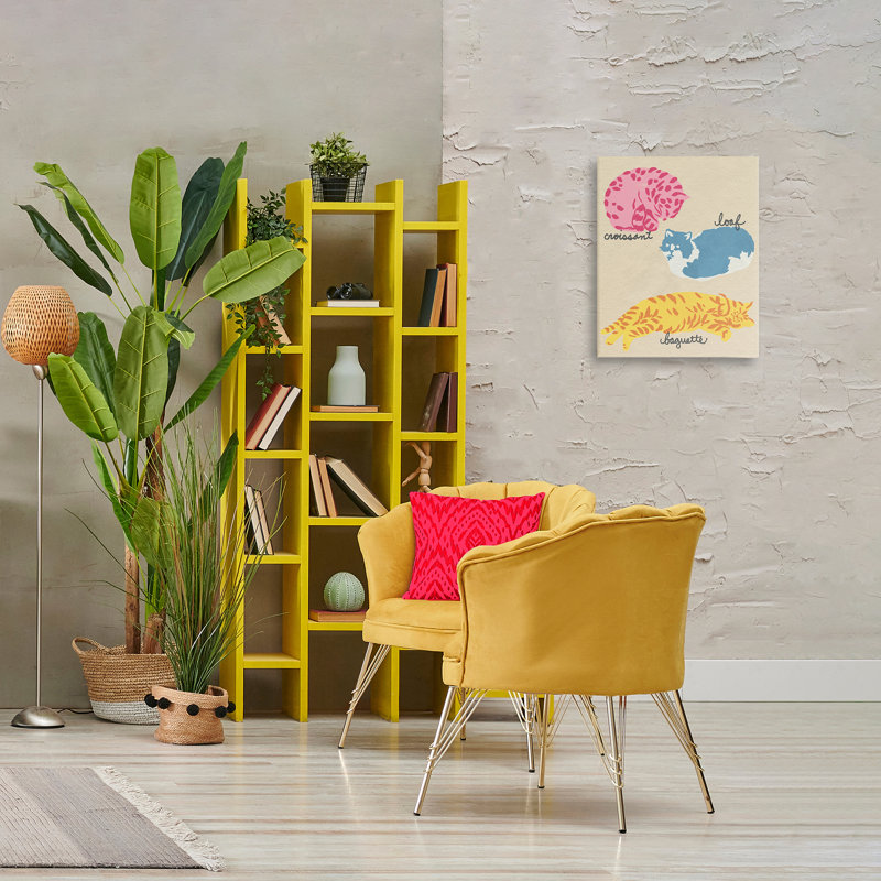 «Funny Relaxing Cat Shapes Canvas», conception par June Erica Vess, H 20 po x l 16 po