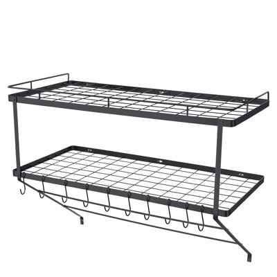 Metal Rectangle Wall Mounted Pot Rack