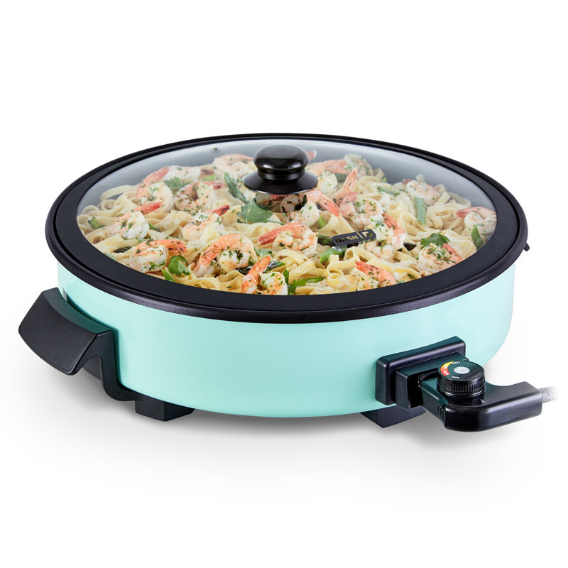 Dash Healthy Breakfast 14" Family Size Rapid Skillet, Aqua