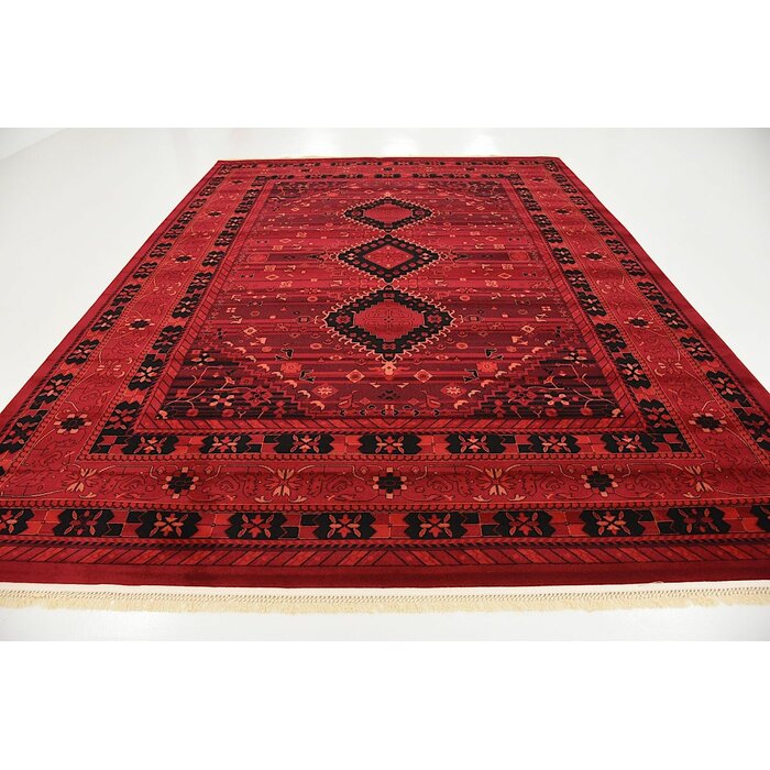 World Menagerie Woodbranch Performance Red Rug & Reviews | Wayfair