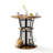Round Wood Top Metal Base Dining Table-368476530
