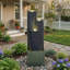 Fontaine d'extérieur moderne autoportante avec lumières à DEL pour décoration de jardin et de patio