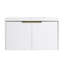 Meuble-lavabo flottant 36 po avec lavabo en résine et portes à fermeture en douceur Aether-123836442