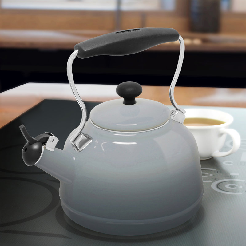Chantal Vintage 1.7 qt. Whistling Stovetop Kettle, Tomato Bisque